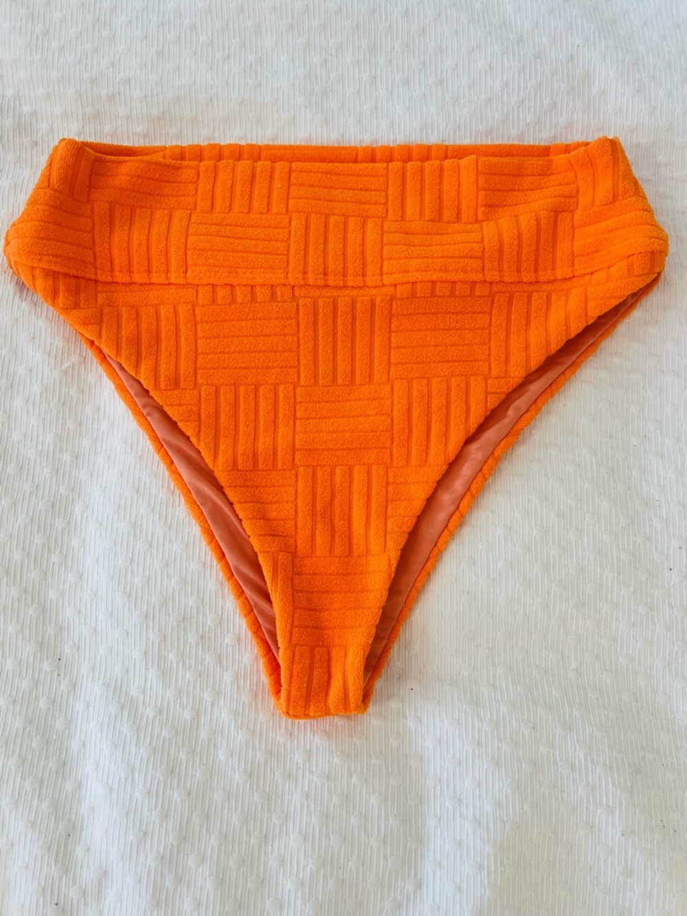 Beach Riot Blood Orange Terry High-Waist Bikini Set - Picture 4 of 8
